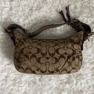 Coach Signature Mini Handbag with Python Strap